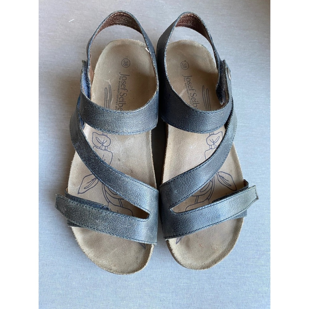 Josef Seibel Sandals 38 Blue Jean Tonga Shoes Travel Festival